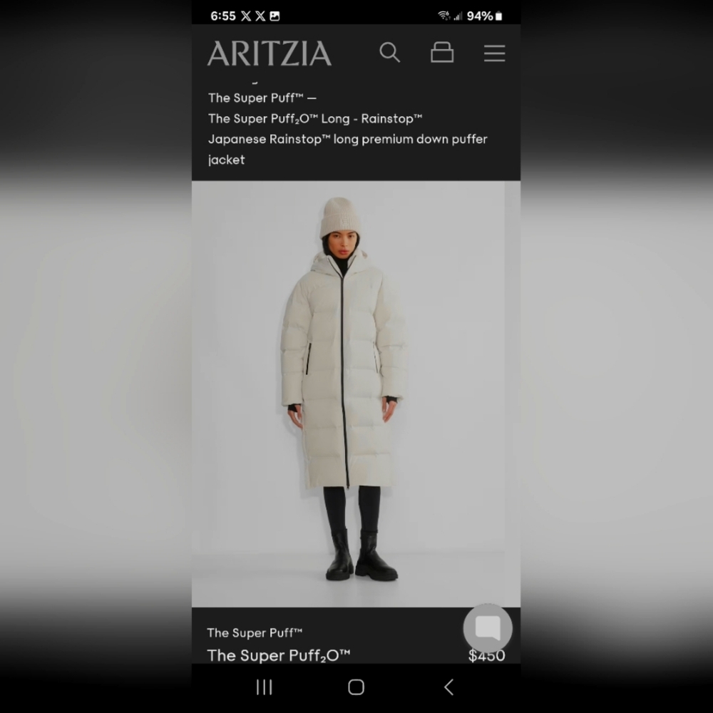 STOP PROCRASTINATING!!!!! LIKE NEW THE ARITZIA 700+ DOWN FILLED. SUPERSNUG PUFF.